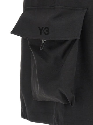 Black Polyester Bermuda Shorts