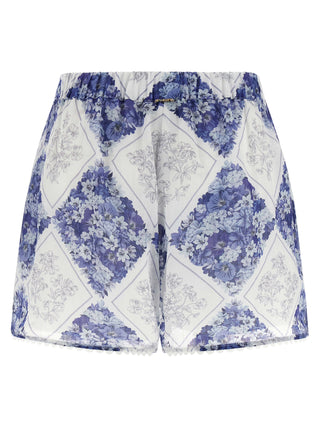 Blue Stingray Leather / Ray Skin Bermuda Shorts