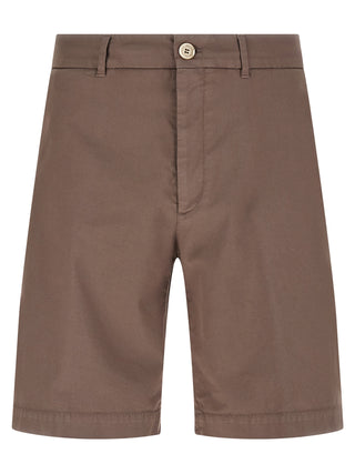 Brown Cotton Bermuda Shorts