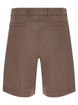 Brown Cotton Bermuda Shorts