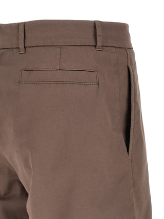 Brown Cotton Bermuda Shorts
