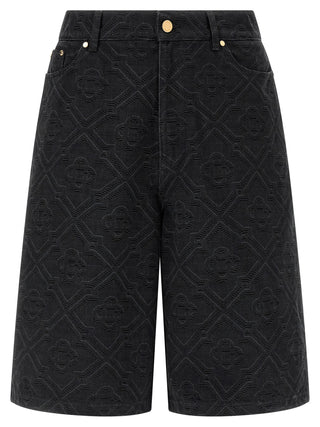 Bermudas de algodón negro