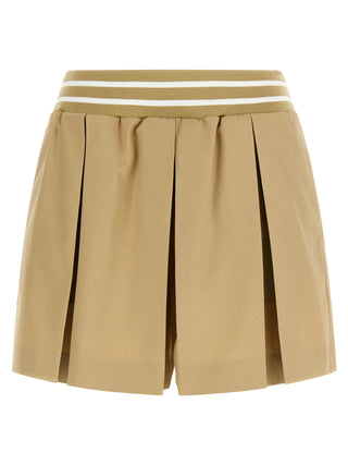 Bermudas de algodón beige