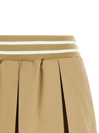 Beige Cotton Bermuda Shorts