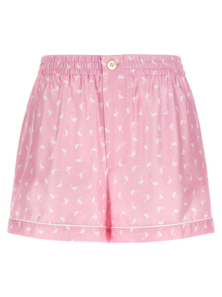 Multicolor Silk Bermuda Shorts