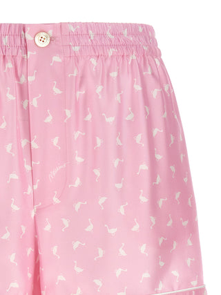 Multicolor Silk Bermuda Shorts