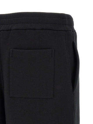 Black Cotton Bermuda Shorts