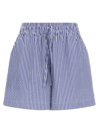 Blue Cotton Bermuda Shorts