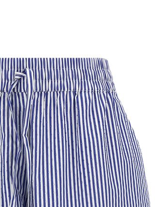 Blue Cotton Bermuda Shorts