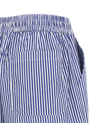 Blue Cotton Bermuda Shorts