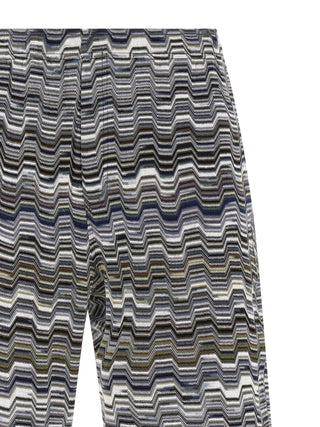 Bicolor Cotton Bermuda Shorts