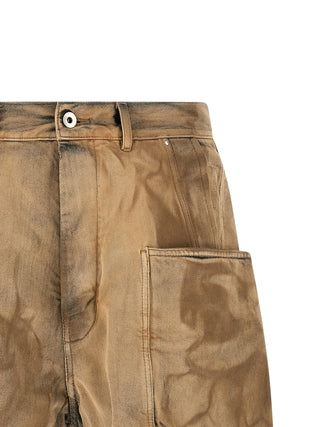 Beige Cotton Bermuda Shorts