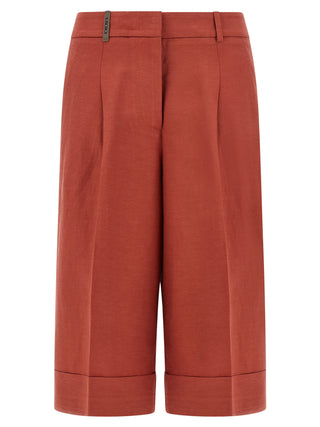 Multicolor Viscose Bermuda Shorts