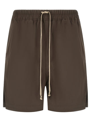 Brown Cotton Bermuda Shorts