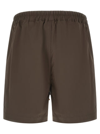 Brown Cotton Bermuda Shorts