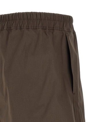 Brown Cotton Bermuda Shorts