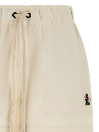White Polyester Bermuda Shorts