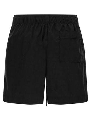 Black Cotton Bermuda Shorts