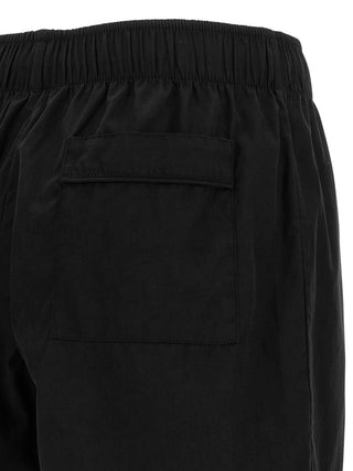 Black Cotton Bermuda Shorts
