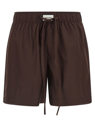Brown Cotton Bermuda Shorts
