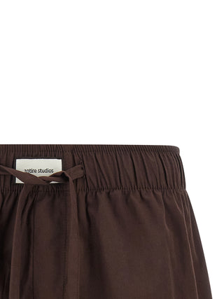 Brown Cotton Bermuda Shorts