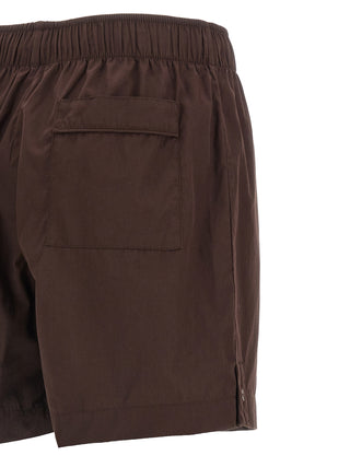Brown Cotton Bermuda Shorts