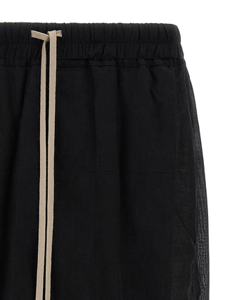 Black Cotton Bermuda Shorts