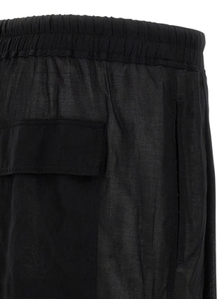 Black Cotton Bermuda Shorts