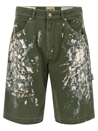 Bicolor Cotton Bermuda Shorts
