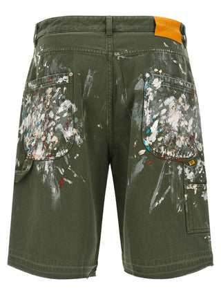 Bicolor Cotton Bermuda Shorts