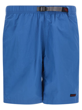 Blue Nylon Bermuda Shorts