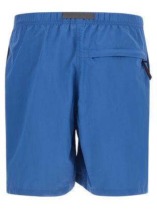 Blue Nylon Bermuda Shorts