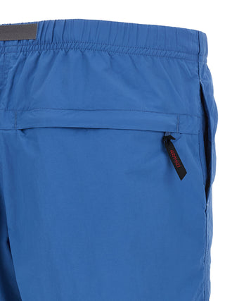 Blue Nylon Bermuda Shorts
