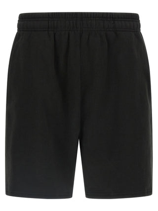 Black Cotton Bermuda Shorts