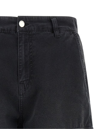 Black Cotton Bermuda Shorts