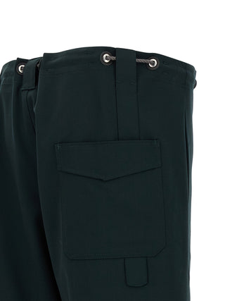 Bicolor Virgin Wool Bermuda Shorts