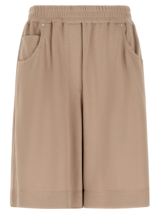 Brown Cotton Bermuda Shorts