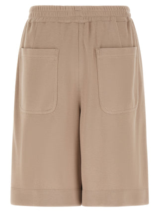 Brown Cotton Bermuda Shorts