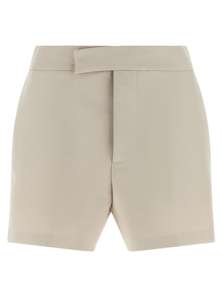 Gray Cotton Bermuda Shorts
