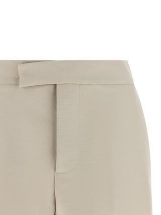 Gray Cotton Bermuda Shorts