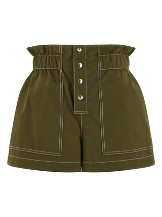 Bicolor Cotton Bermuda Shorts