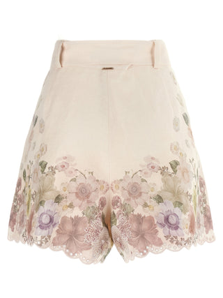 Multicolor Linen Bermuda Shorts