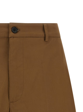 Bermudas de algodón marrón