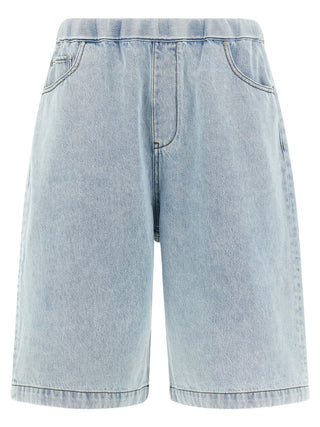 Bermudas de algodón azul