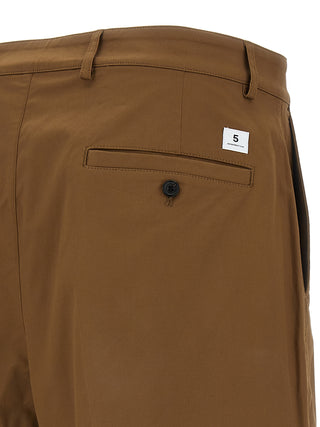 Bermudas de algodón marrón