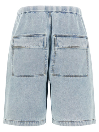 Bermudas de algodón azul