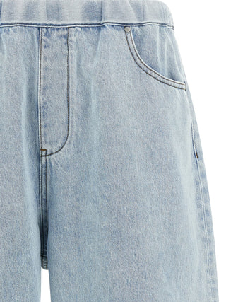 Bermudas de algodón azul