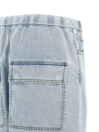 Bermudas de algodón azul