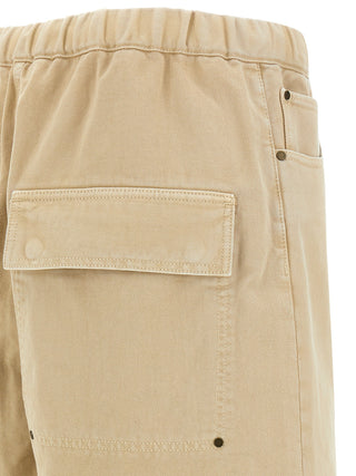 Beige Cotton Bermuda Shorts