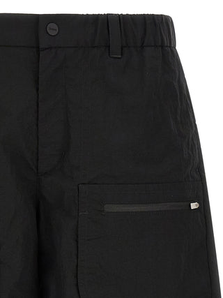 Black Polyamide Bermuda Shorts